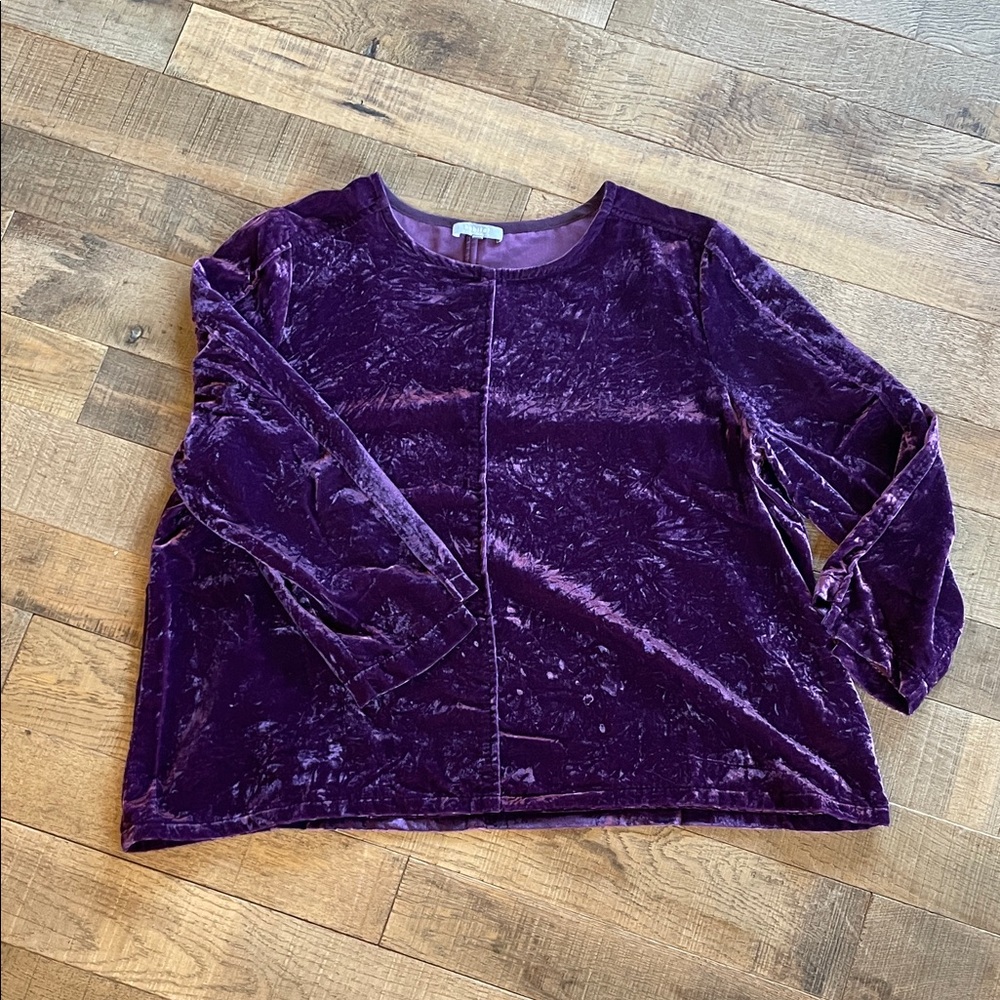 Habitat Crushed Velvet Top - Purple